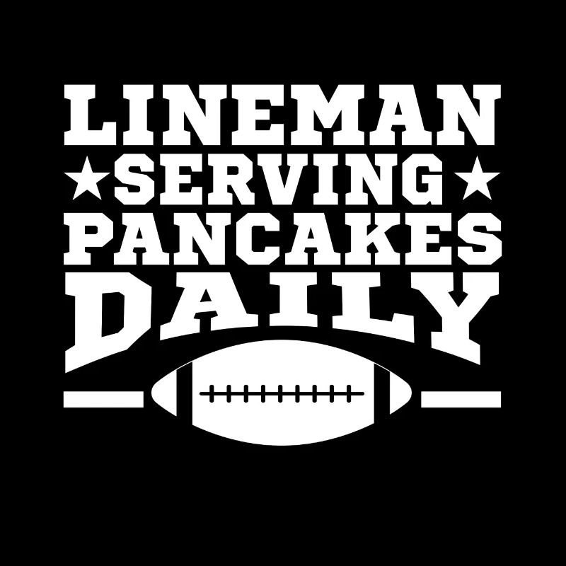 Lineman Serviert Pfannkuchen Täglich Lustiges