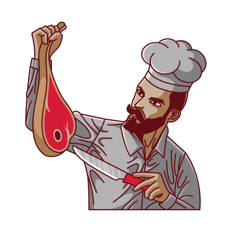 Chef de restaurant turc avec steak T-Bone et