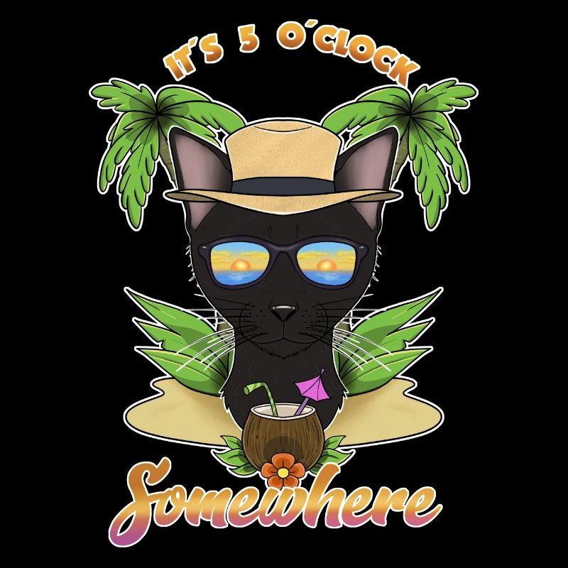 It Is 5 OClock Somewhere Drinking Bombay Cat