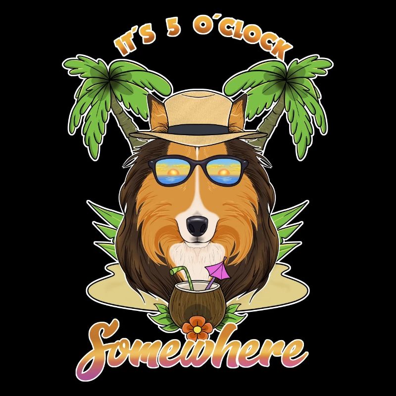 It Is 5 OClock Somewhere Drinking Collie
