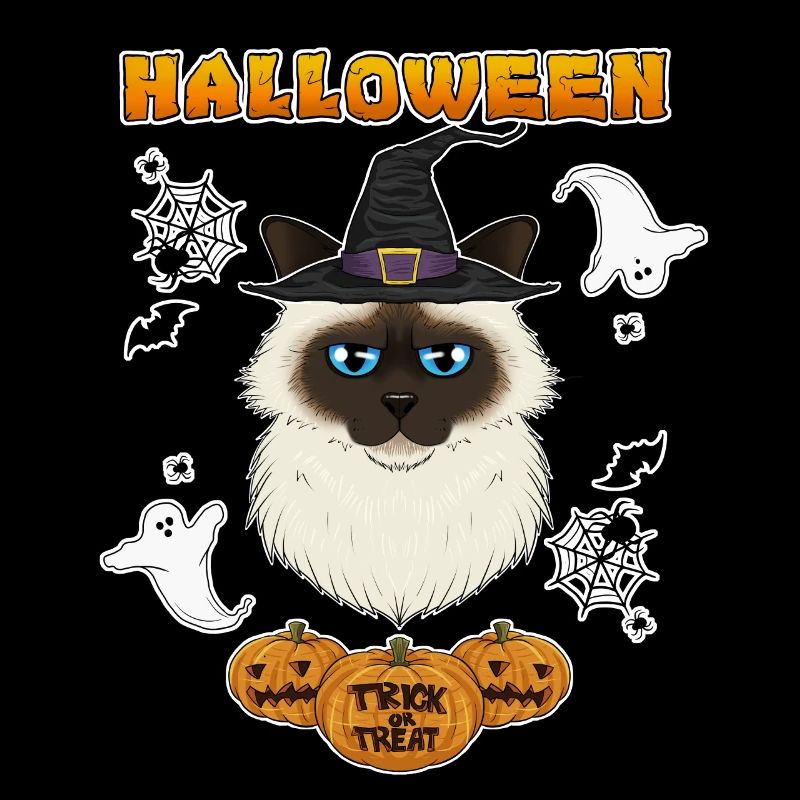 Birman Cat Lover I Joyeux Halloween