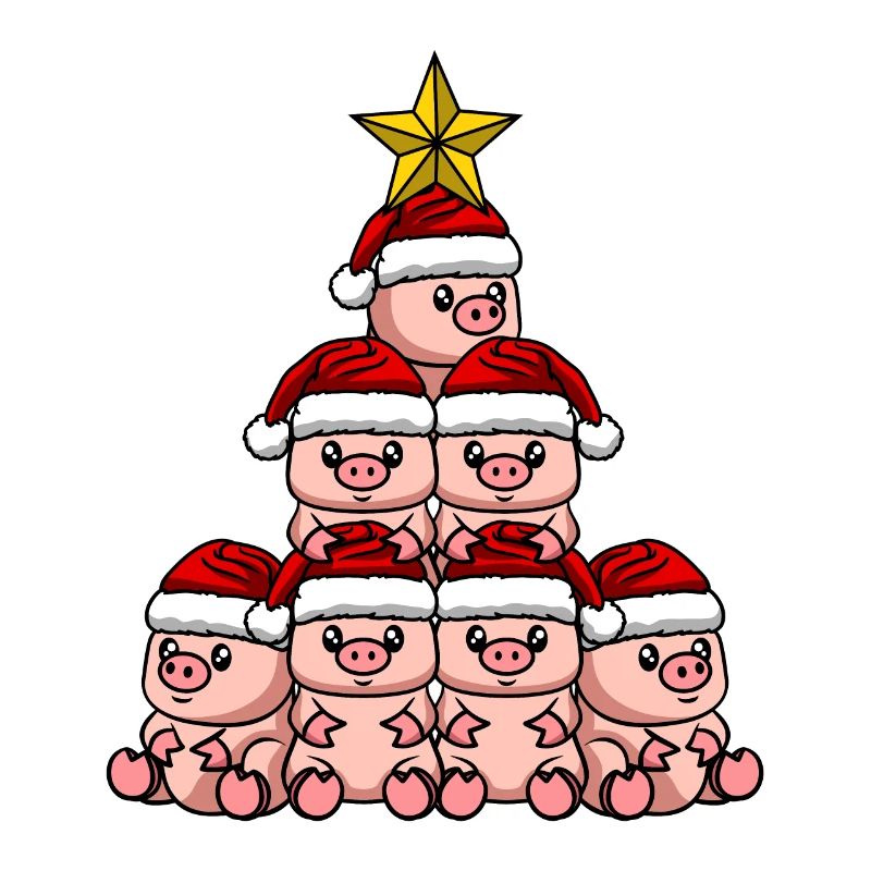 Arbre de Noël cochon