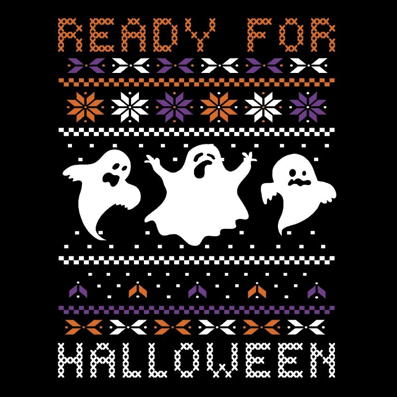 Stitch Pattern Ghost Creatures Prêt Halloween