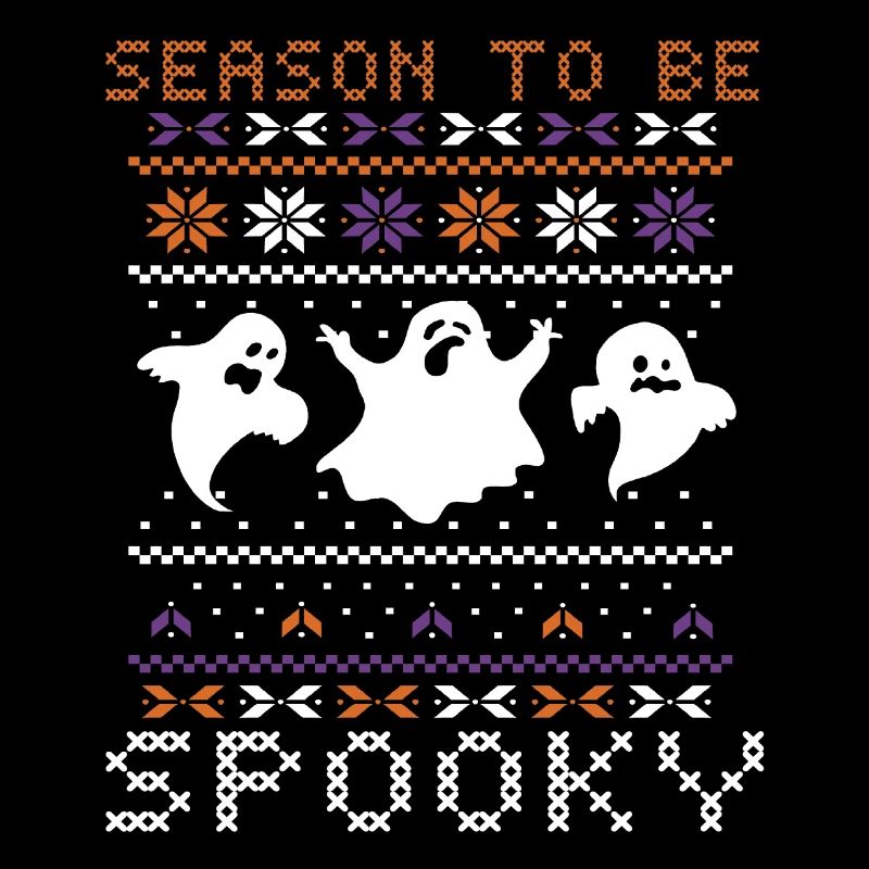 Stitch Pattern Ghost Creatures Spooky Halloween