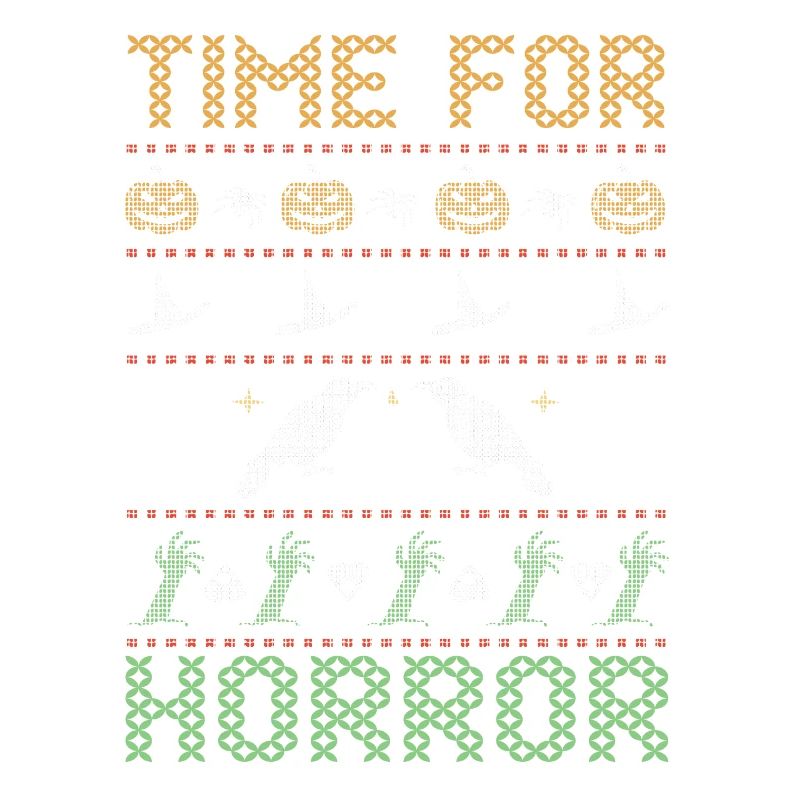 Stitch Pattern Horror Creatures Halloween