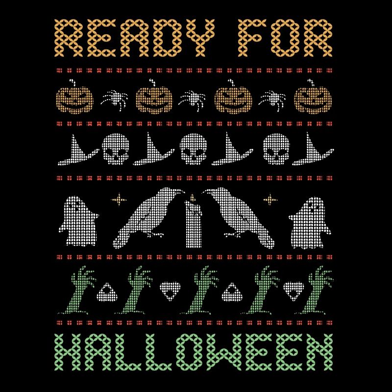 Stitch Pattern Horror Creatures Ready Halloween