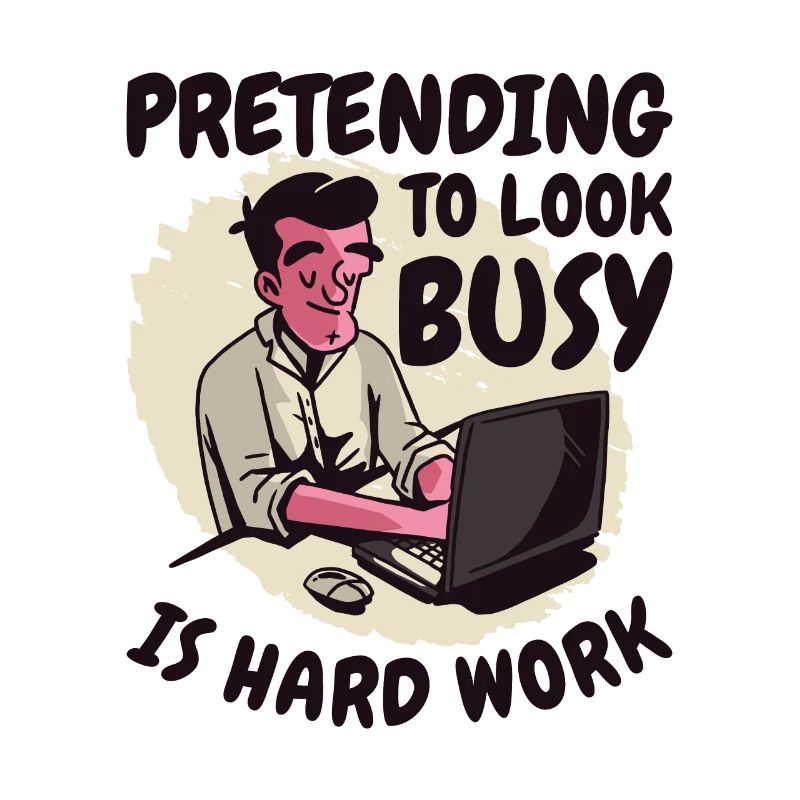Pretending Busy Hard Work Employee Office Work