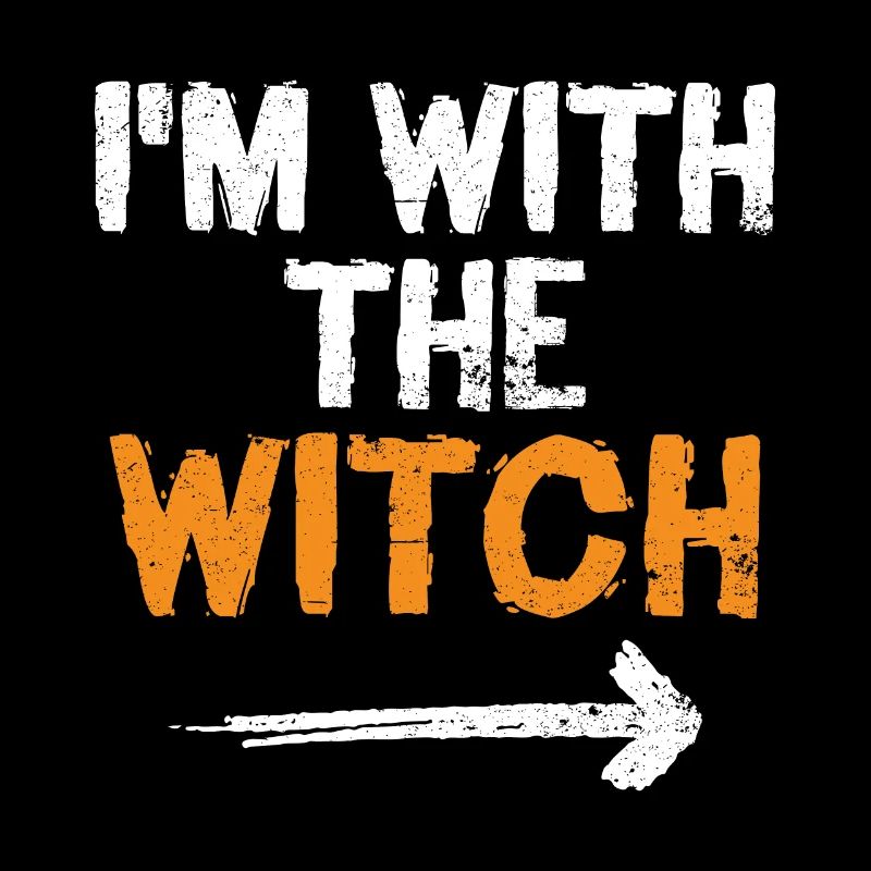 Ich bin mit der Hexe Funny Halloween Ehemann Ehefrau