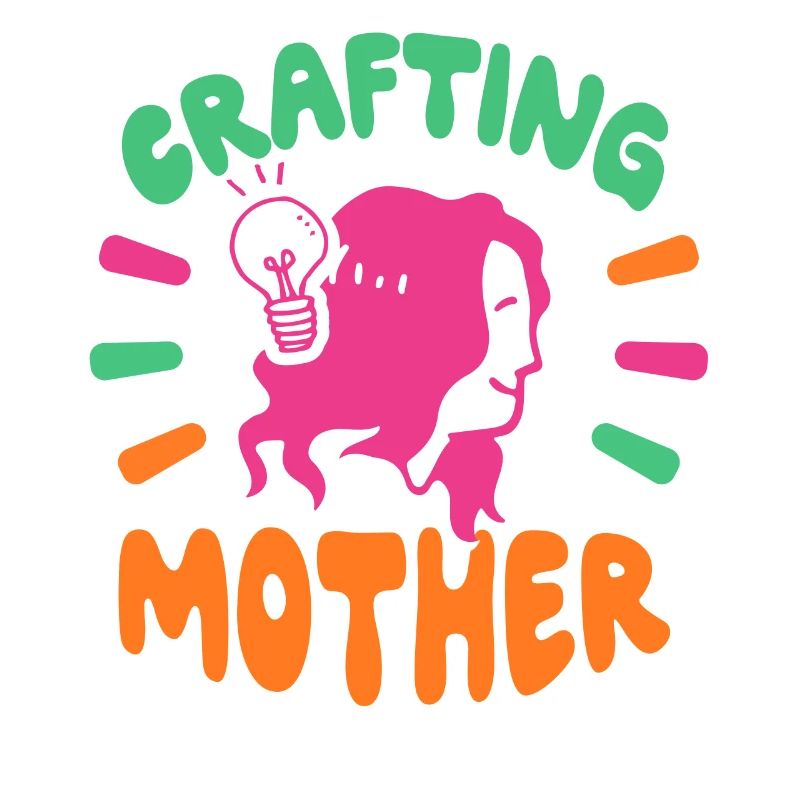 Bastelnde Mutter Mama Bastel Basteln Bastler