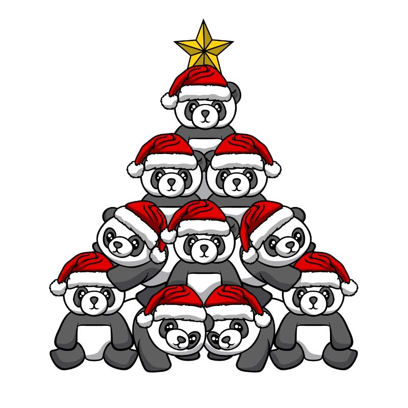Panda Christmas Tree
