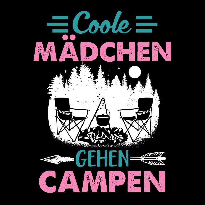 Coole Mädchen Gehen Campen Camper Zelten Camping