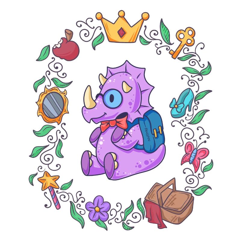 Triceratops Mädchen Schule Märchen