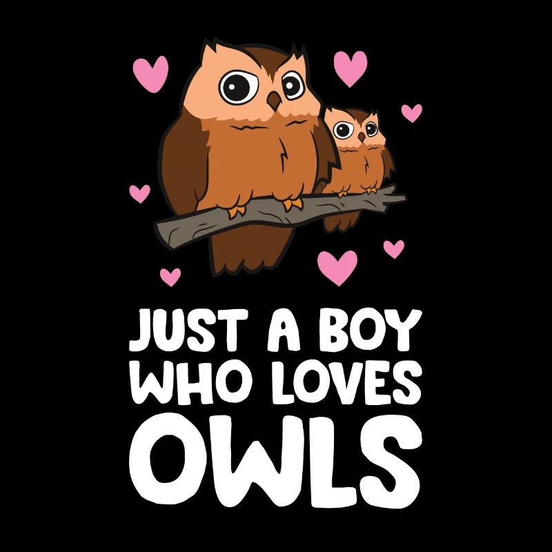 Nur ein Junge, der Eulen liebt Niedliche Eule