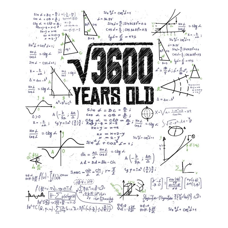 Racine carrée de 3600 math nerd 60e anniversaire