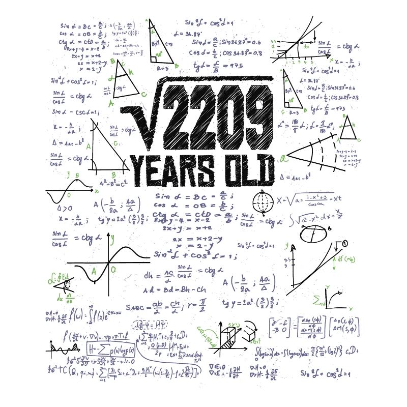 Square Root of 2209 Math Nerd 47th Birthday