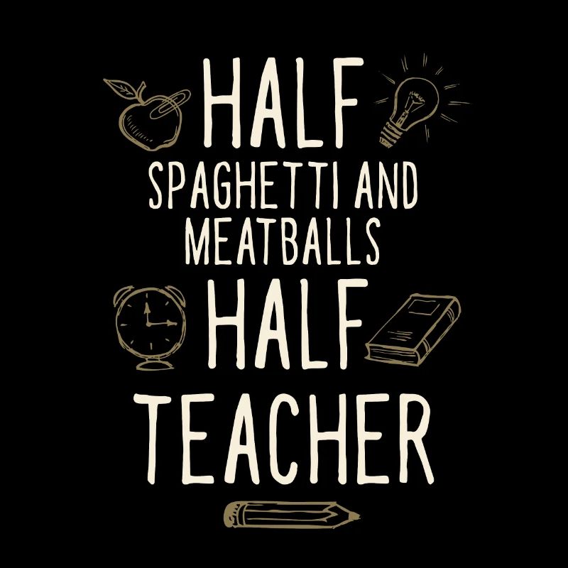 Moitié spaghetti et boulettes de viande moitié professeur drôle