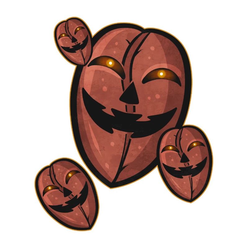 Evil Jack O Lantern Grains de café Halloween