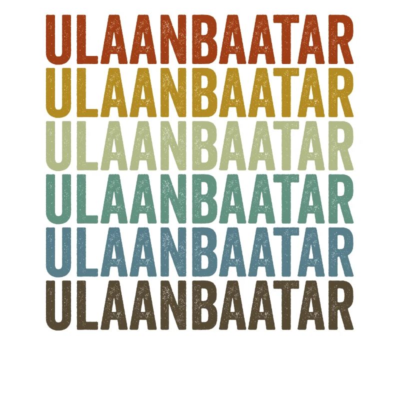 Ulaanbaatar Mongolia Retro Vintage