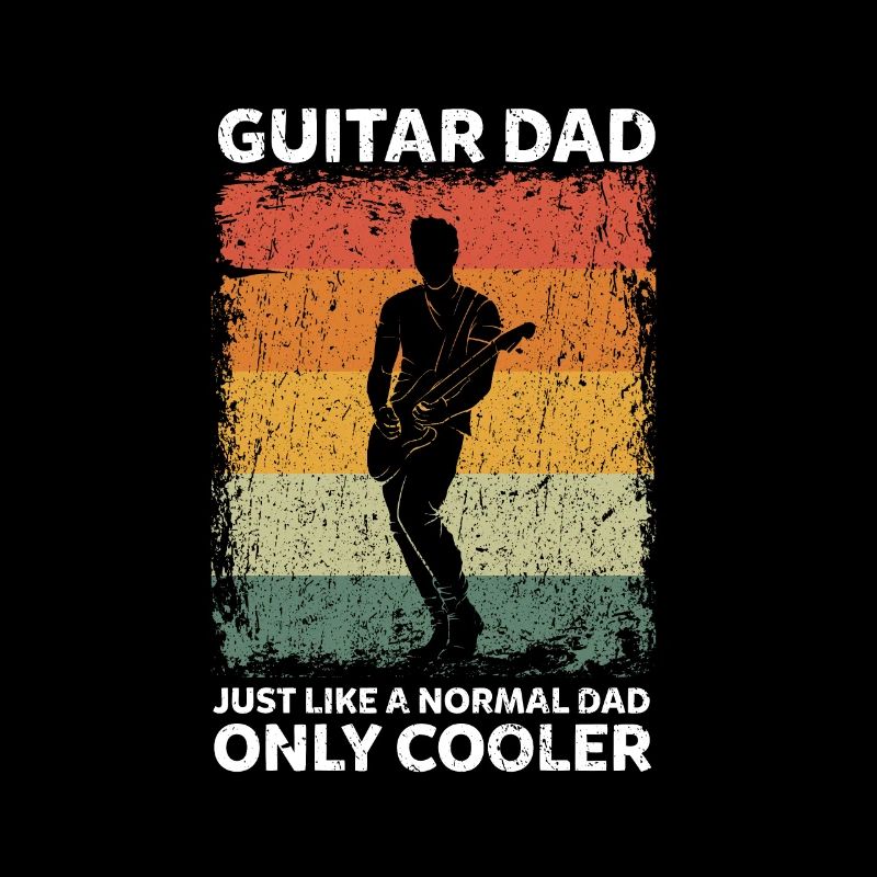 Vintage Guitar Dad Like A Normal Dad Only Cooler