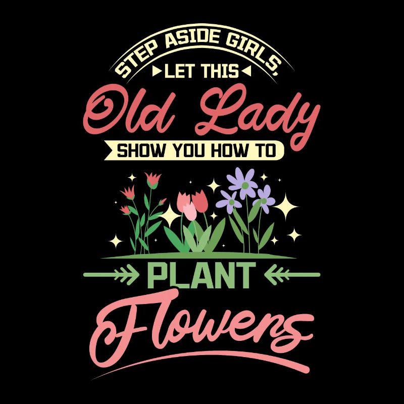 Vieille dame vous montrer comment planter des fleurs