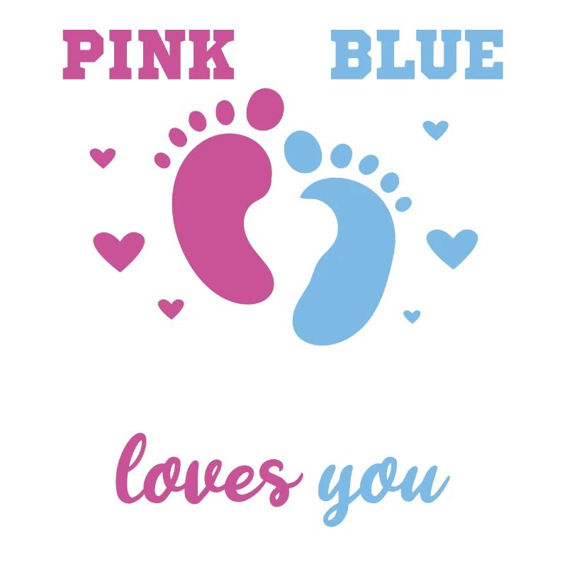 Pink Oder Blue Daddy Liebt Dich Vater Geschlecht