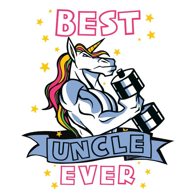 Bester Onkel ever Bodybuilder Onkel Einhorn Onkel