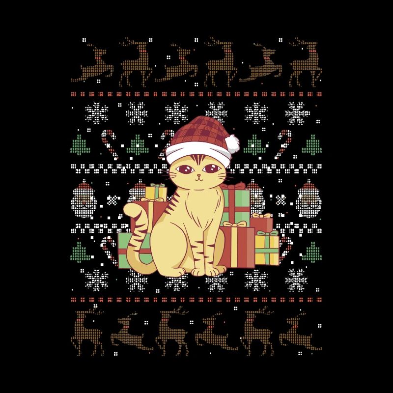 Mignon chat de Noël