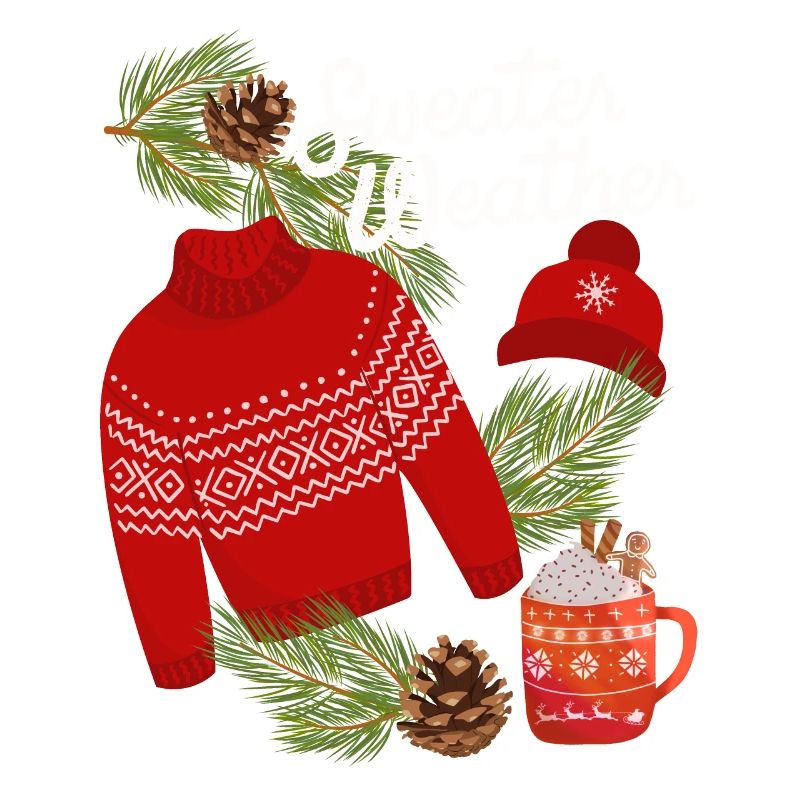 Sweater-Weather, lustiger Spruch, Winter, Pullover