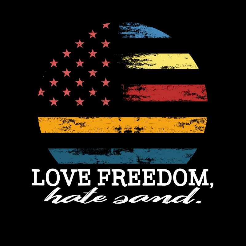 Eingesetztes Care Package Shirt, Love Freedom Hate