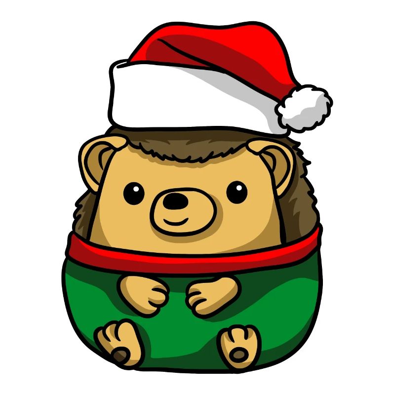 Igel mit Weihnachtsmütze Weihnachtskostüm