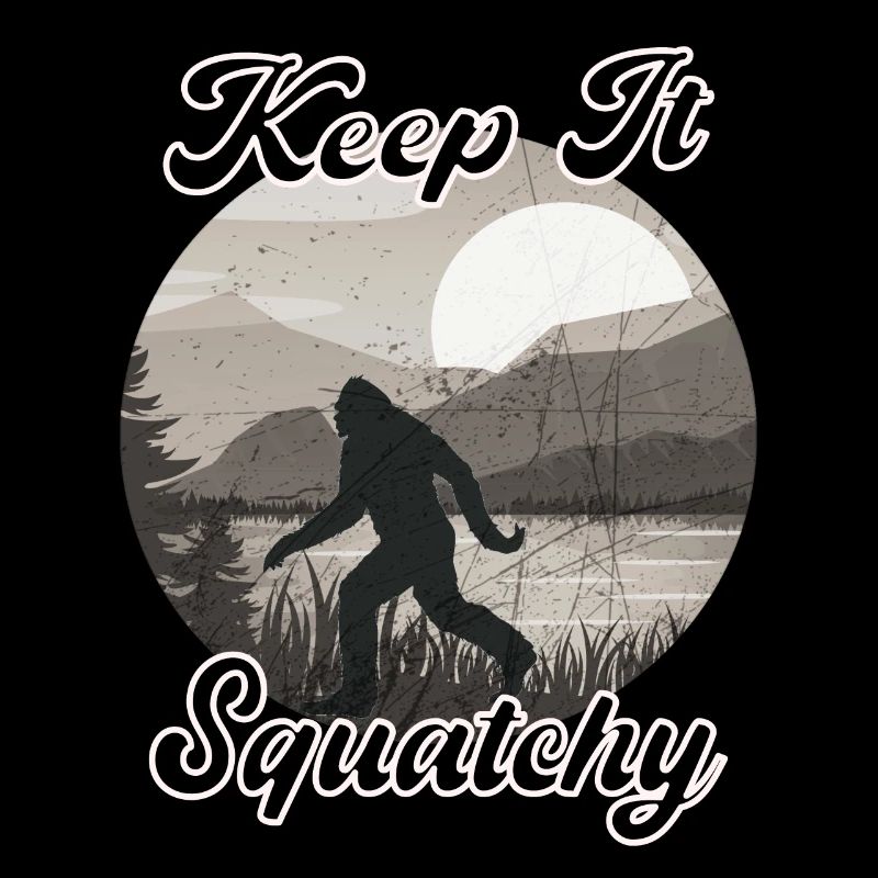 Keep It Squatchy Funny Sasquatch Retro Bigfoot