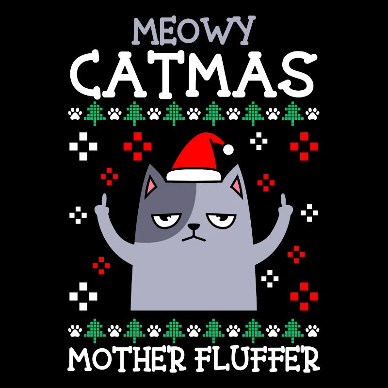 Meowy Christmas Mère Fluffer propriétaire de chat