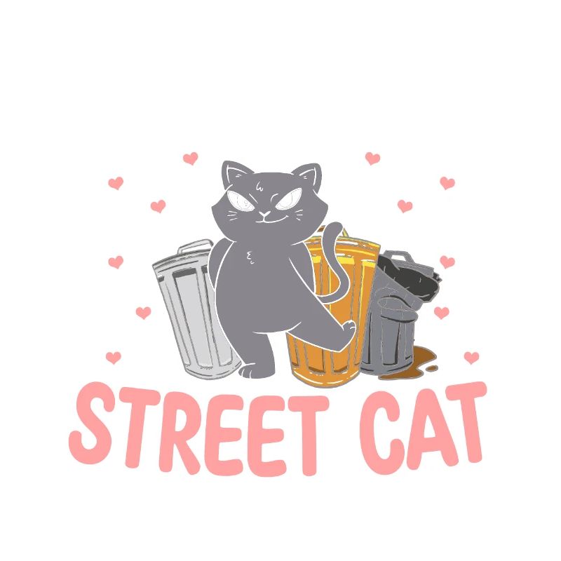 Mignon chat de rue Multon chatte chatte