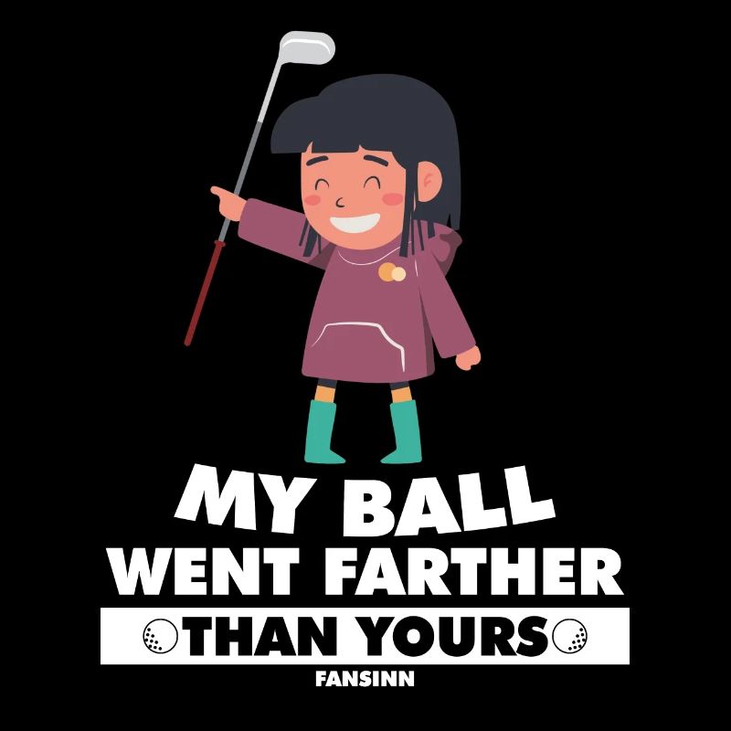 Mädchen spielt Golf Golferin Golfball Spruch