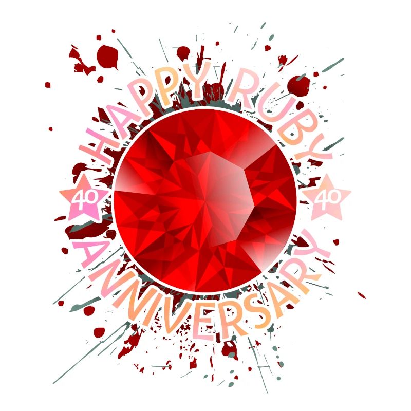 Ruby wedding, wedding anniversary 40 years