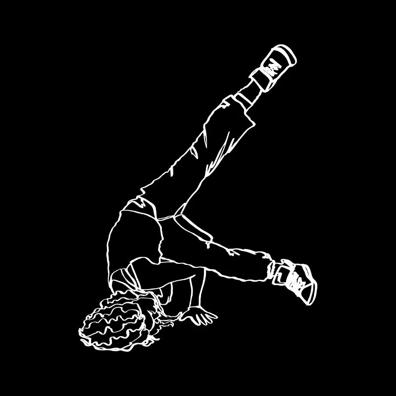 Breakdance Breakdancer Break Dance Oneline Art