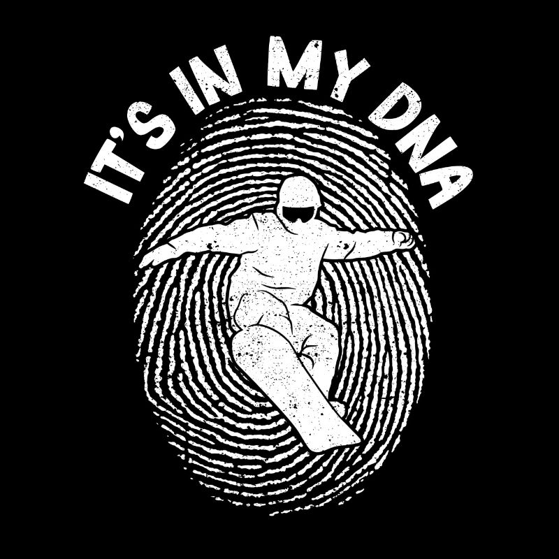C’est dans mon ADN Snowboarding Lovers Fingerprint