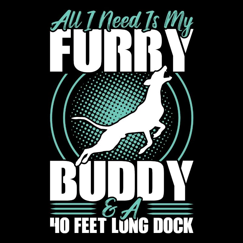 My furry buddy and a 40 ft. dock