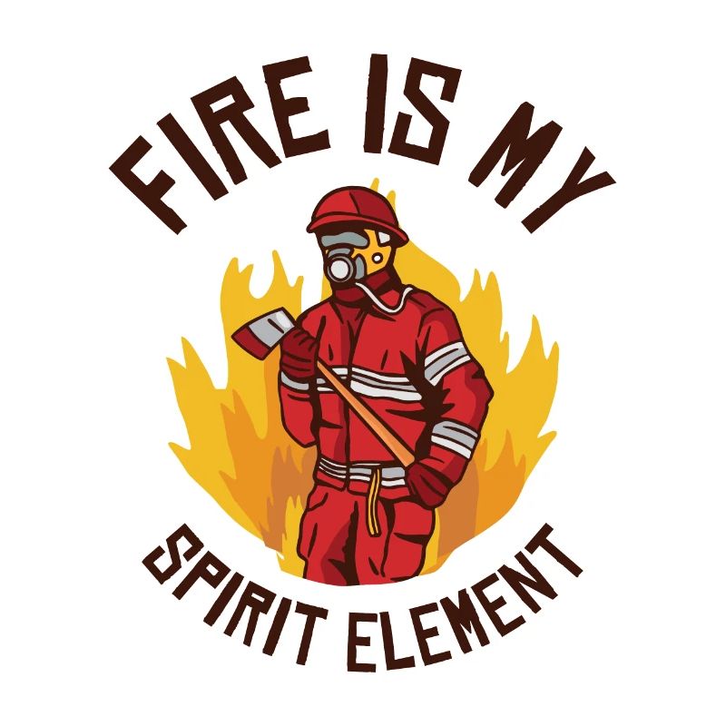 Élément de feu Pompier Pompier