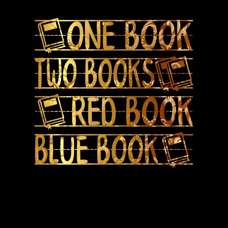 Lesehemd Ein Buch Zwei Bücher Rotes Buch Blau