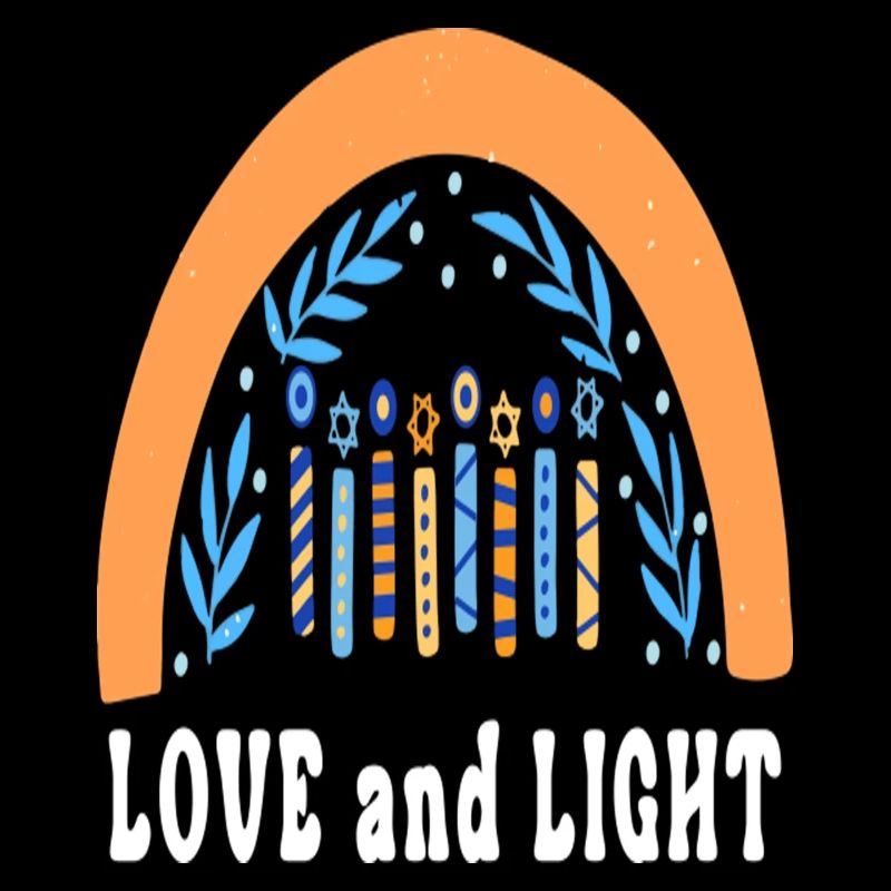 Amour Et Lumière Arc-en-ciel Hanoukka Hanoukka juive