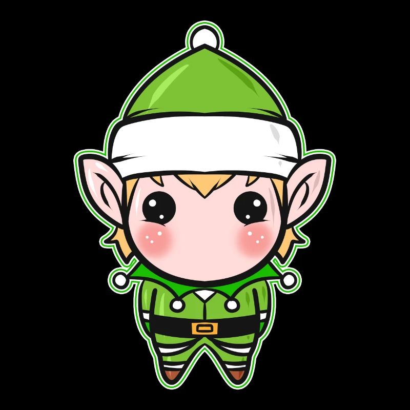 Boule de Noël de Noël Globe Kawaii Elfe