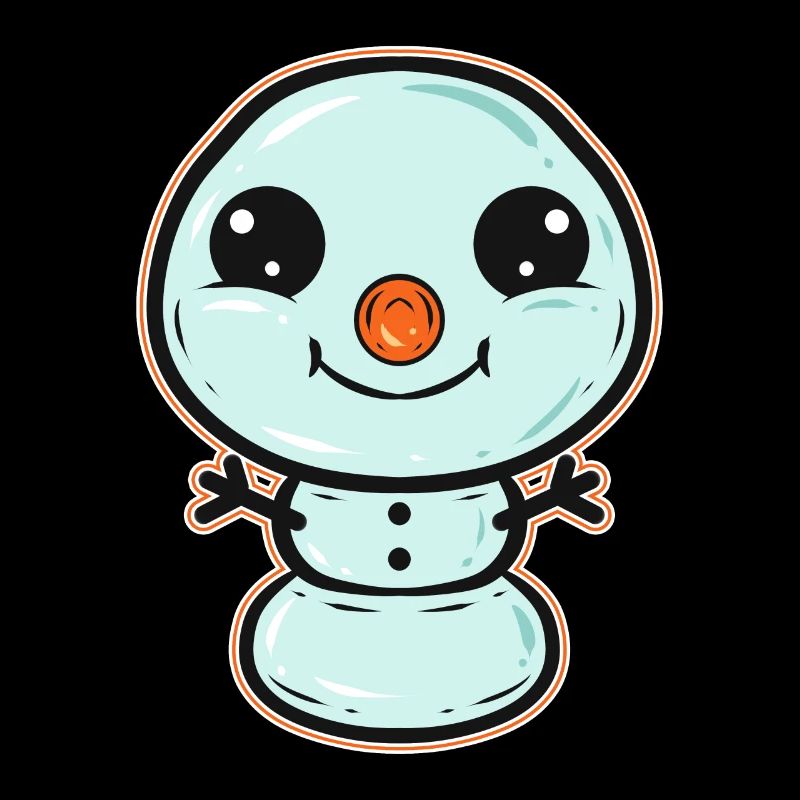 Funny Comic Snowman For Christmas