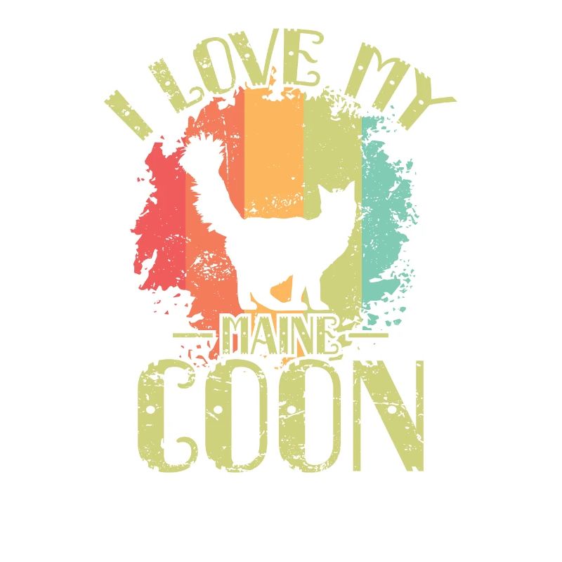 J’aime mon chat Maine Coon Chat Chat