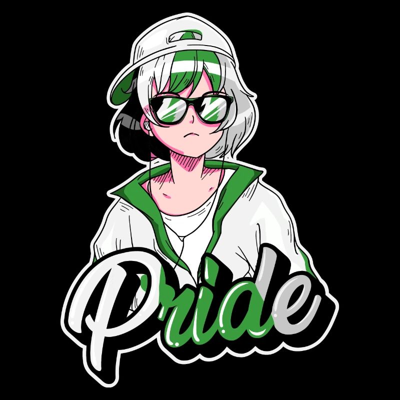 Demiromantischer Stolz Coole Anime Mädchen Demirom
