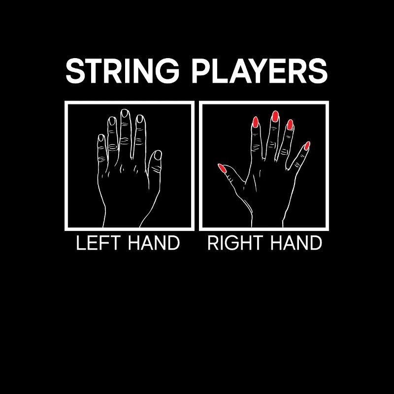 String player - Left hand Right hand - Electric guitar