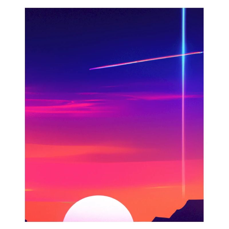 Vaporwave Sun Synthwave Sunset