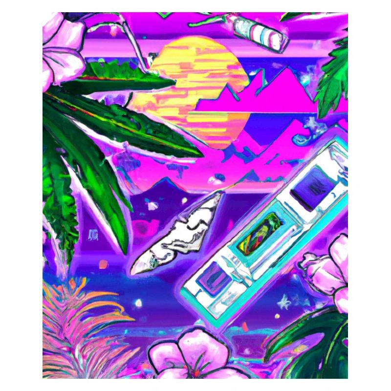 Synthwave Sun Hawaii Vaporwave Esthétique