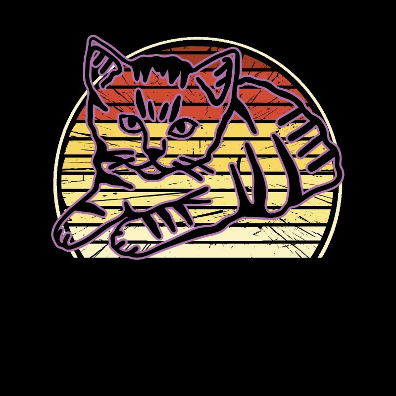 Chat graphique Retro Cat pour les propriétaires de chats