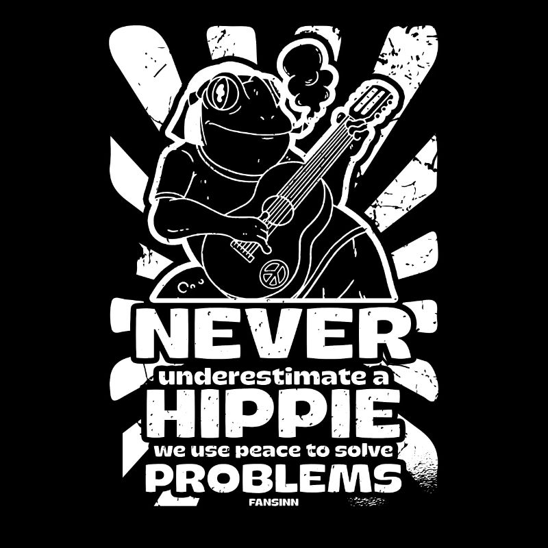 Hippie avec une guitare